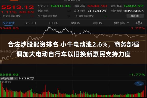 合法炒股配资排名 小牛电动涨2.6%，商务部强调加大电动自行车以旧换新惠民支持力度